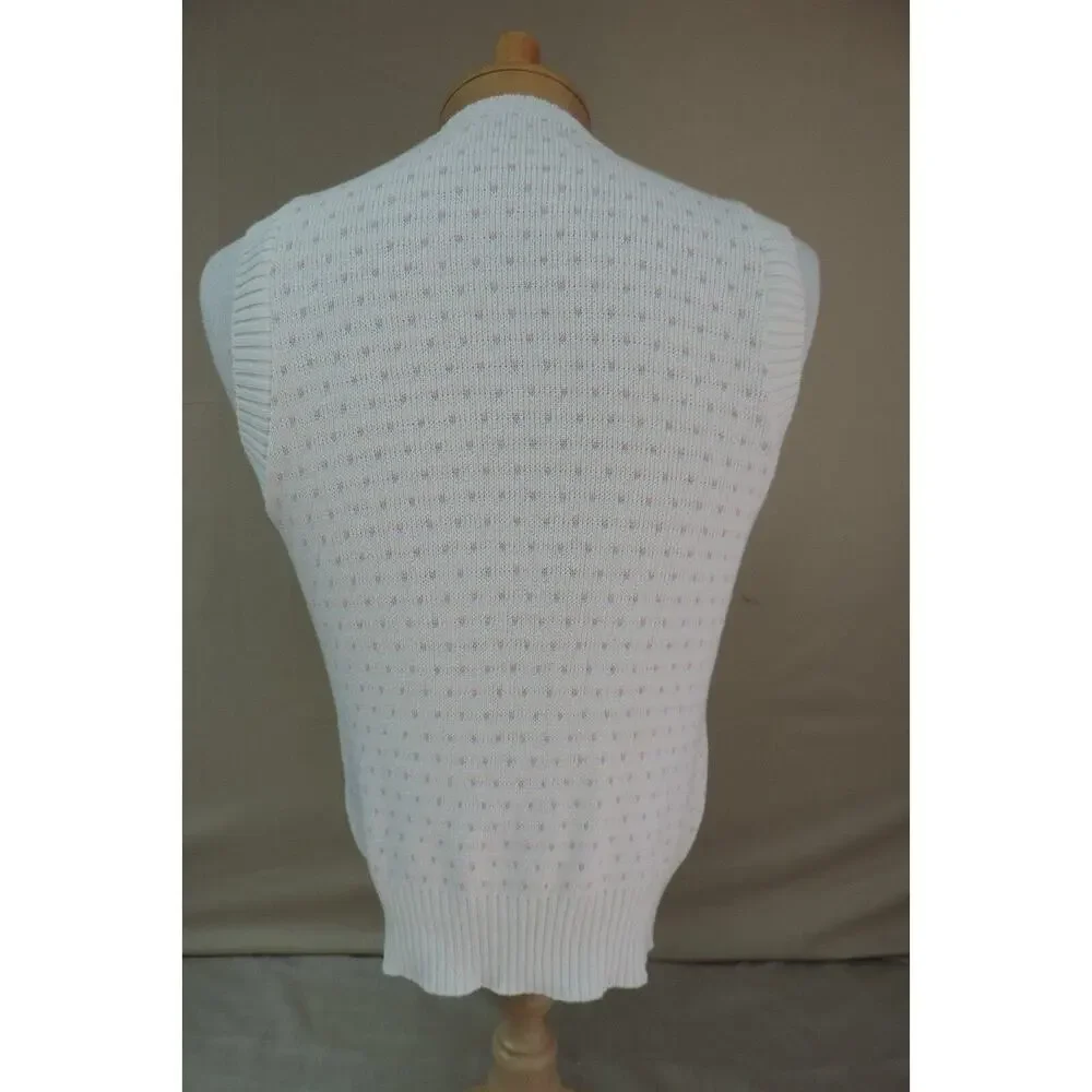 ASPETUCK TRADING CO MENS SZ M MEDIUM SWEATER VEST 100% 2 ply combed cotton